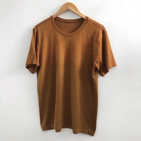 LULULEMON Metal Vent Breathe Short Sleeve Magma / Sequoia Size Large - Picture 2 of 11